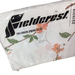 Vintage Fieldcrest NOS No Iron Percale Queen Flat Sheet NIP Made in USA